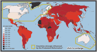 Transparency Int'l Corruption Map 2005